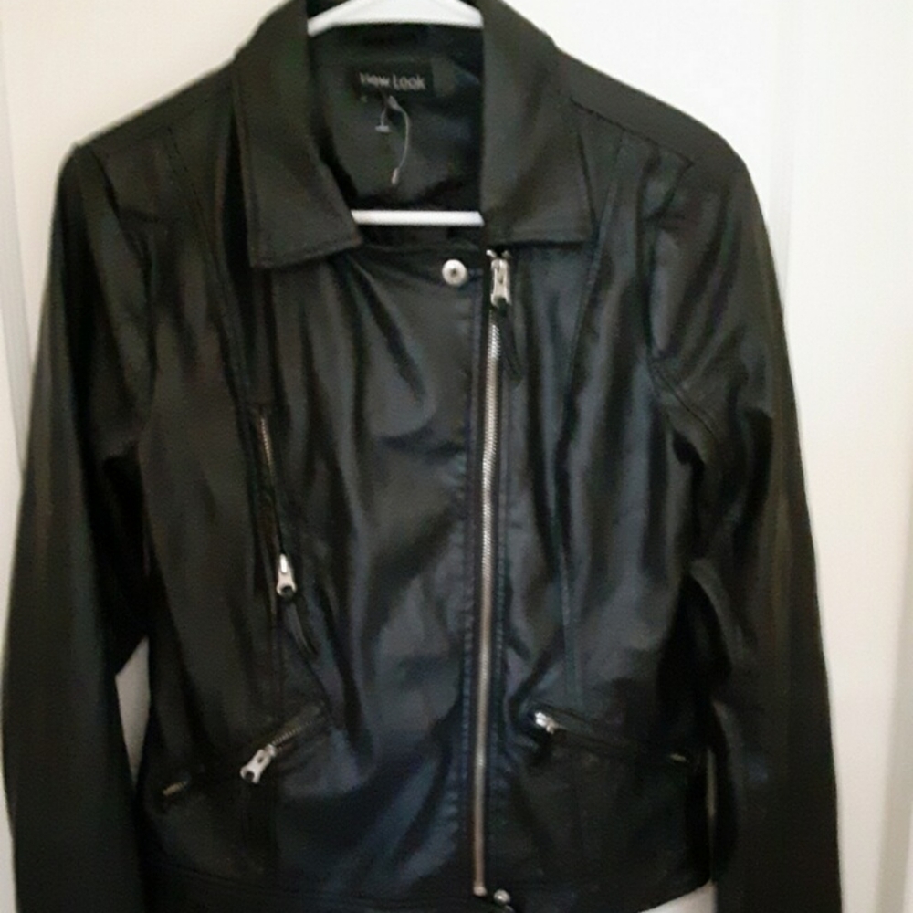 faux leather jacket